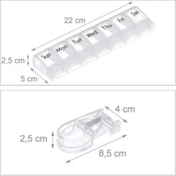 Relaxdays Tablettenbox 7 Tage, Täglich, Inkl. Tablettenschneider -Wohnmöbel Gemischtwaren Geschäft 76317896ae1992a2cf51a388afaeeb8fc5ad6d2b tablettenbox relaxdays 7 tage
