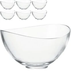 Leonardo Müslischale Loop 043362, 15cm, Glas, Transparent, Set, 6 Stück