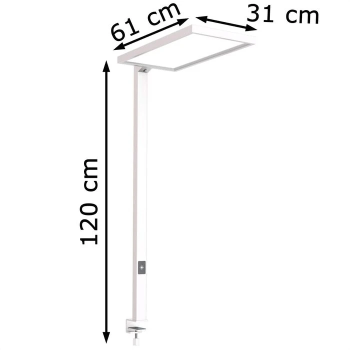LEDmaxx Schreibtischlampe Luka Up & Down LED, Tischklemme, Dimmbar, Lichtsensor, Weiß 7 LEDmaxx Schreibtischlampe Luka Up & Down LED, Tischklemme, Dimmbar, Lichtsensor, Weiß – Bild 5