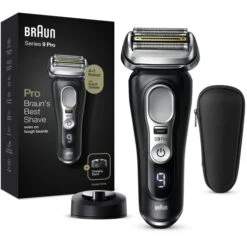 Braun Elektrorasierer Series 9 Pro Premium 9410s, Wet & Dry, 4+1 Scherkopf, Mit Trimmer & Reise-Etui