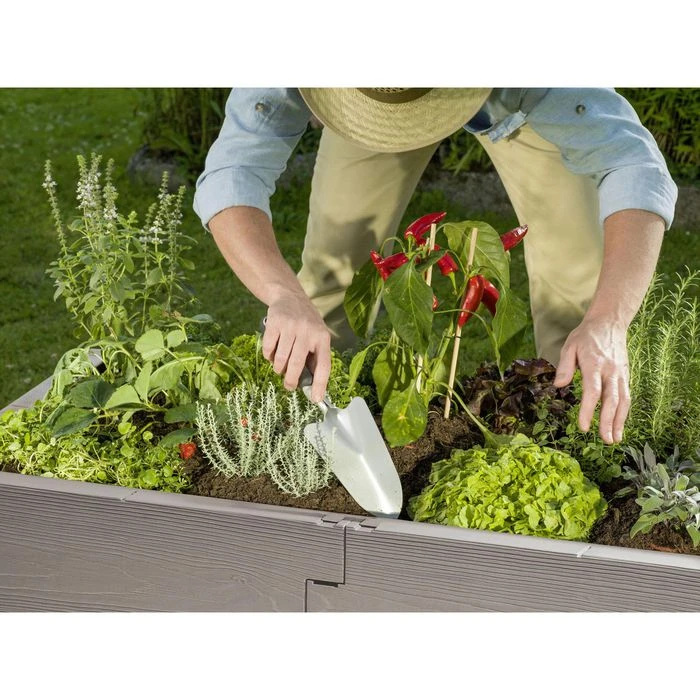 Juwel Hochbeet Timber Anzucht-Set 20474, Grau, 130 X 60 X 52 Cm, Kunststoff, Mit 2 Thermohauben 4 Juwel Hochbeet Timber Anzucht-Set 20474, Grau, 130 X 60 X 52 Cm, Kunststoff, Mit 2 Thermohauben – Bild 2