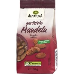 Alnatura Mandeln Ohne Schale, BIO, Geröstet Und Ungesalzen, 150g