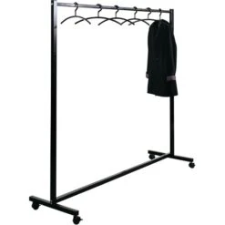 Kerkmann Garderobenständer 6012, Bis 60 Kg, Mit Rollen, Metall, Schwarz