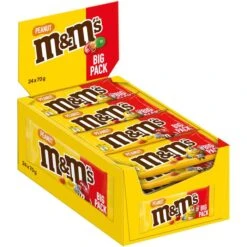 M&Ms Schokobonbons Peanut Big Pack, Erdnüsse In Milchschokolade, Je 70g, 24 Pack