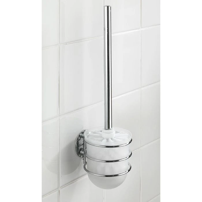 Wenko WC-Bürste Turbo-Loc, Weiß, Bürstenhalter Aus Glas, Zur Wandmontage 5 Wenko WC-Bürste Turbo-Loc, Weiß, Bürstenhalter Aus Glas, Zur Wandmontage – Bild 3