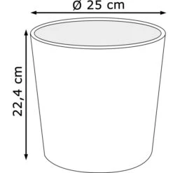 Prosperplast Übertopf Rato Round Beige, Ø 25 X H 22 Cm, Rund, Polyrattangeflecht -Wohnmöbel Gemischtwaren Geschäft 90609714994e056dfc3bb9270b435cf3f685629a uebertopf prosperplast rato round beige