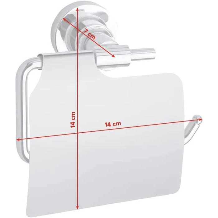 Tesa Toilettenpapierspender Luup Mit Deckel 40288, Ohne Bohren, Metall, Für 1 Kleinrolle, Silber 4 Tesa Toilettenpapierspender Luup Mit Deckel 40288, Ohne Bohren, Metall, Für 1 Kleinrolle, Silber – Bild 2