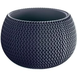 Prosperplast Übertopf Splofy Bowl Anthrazit, Ø 37 X H 21 Cm, Rund, Kunststoff