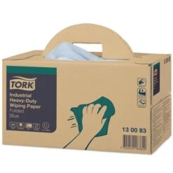 Tork Einwegtücher Extra Stark, 130083, W7, Blau, 32 X 38 Cm, Papierwischtücher, 200 Blatt