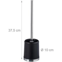 Relaxdays WC-Bürste Rund, Schwarz, Bürstenhalter Aus Kunststoff -Wohnmöbel Gemischtwaren Geschäft ad479b55032d448796cf78c532f6d3a277703e7c wc buerste relaxdays rund schwarz