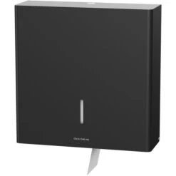 CWS Toilettenpapierspender ObjectLine 706603, Edelstahl, Für Jumbo Rollen, Schwarz