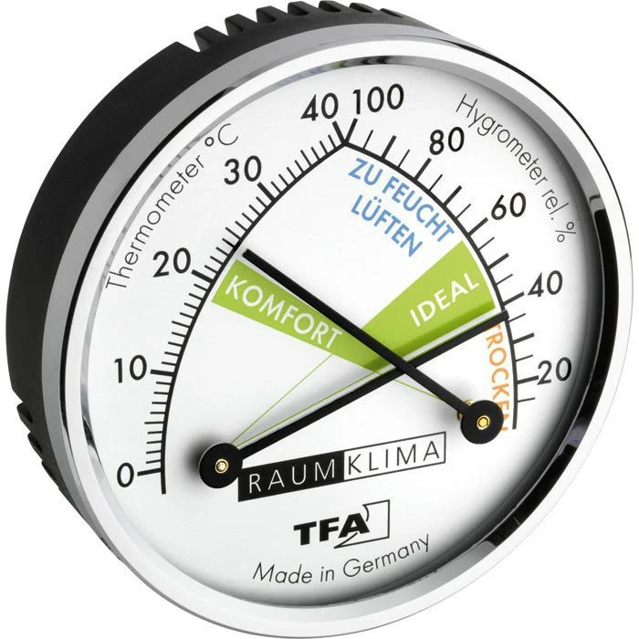 TFA Thermo-Hygrometer 45.2024 Analog, Verchromt 3 TFA Thermo-Hygrometer 45.2024 Analog, Verchromt
