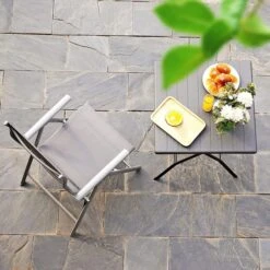 Songmics Gartenstuhl GCB02GY, Kunststoff, Hochlehner, Verstellbar, Grau, Klappbar -Wohnmöbel Gemischtwaren Geschäft b26fb8659ca361a65286a6518fd2c825aa9e2ea9 gartenstuhl songmics gcb02gy kunststoff