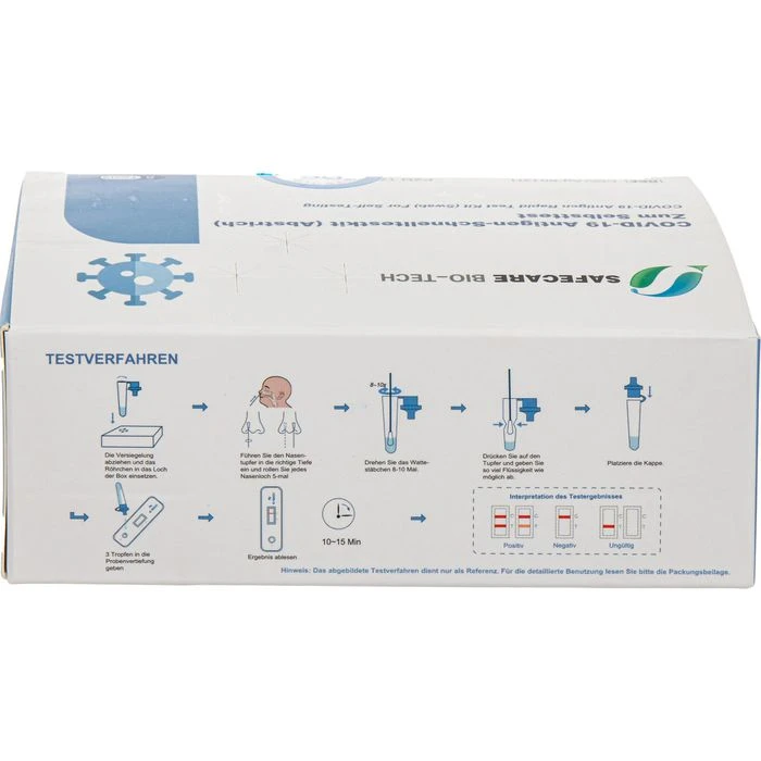Safecare Corona-Schnelltest Bio-Tech Nasal-Test, Selbsttest, 5 Stück 6 Safecare Corona-Schnelltest Bio-Tech Nasal-Test, Selbsttest, 5 Stück – Bild 4