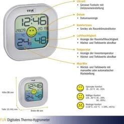 TFA Thermo-Hygrometer 30.5050.54 Innen, Digital, Silber 9 TFA Thermo-Hygrometer 30.5050.54 Innen, Digital, Silber -Wohnmöbel Gemischtwaren Geschäft b73facc18c8ad8d979fec76d11a1d6f5f4007023 thermo hygrometer tfa 30.5050.54 innen