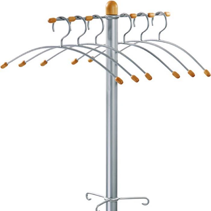 Alco Garderobenständer 2805, Mit 3 Haken Und 6 Kleiderbügeln, Metall, Silber 6 Alco Garderobenständer 2805, Mit 3 Haken Und 6 Kleiderbügeln, Metall, Silber – Bild 4