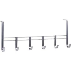 Zeller Kleiderhaken 13897, Für Die Tür, Silber, Metall Verchromt, 6 Haken