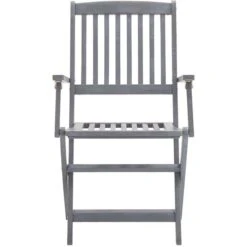 VidaXL Gartenstuhl 46334, Holz, Hochlehner, Grau, Klappbar, 4 Stück -Wohnmöbel Gemischtwaren Geschäft ba7a9893f20f7dae5667f6bcea0d2925c5ac8d9e gartenstuhl vidaxl 46334 holz