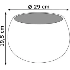 Prosperplast Übertopf Beton Bowl Grau, Ø 29 X H 19,5 Cm, Rund, Kunststoff -Wohnmöbel Gemischtwaren Geschäft bb67d140ccbe59654f0f1c45eacfedaf557dbdf5 uebertopf prosperplast beton bowl grau