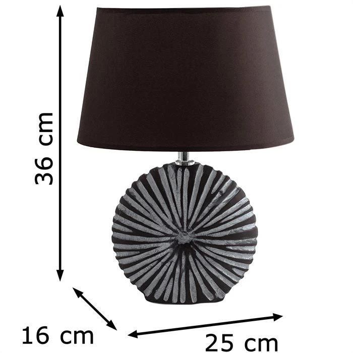 Schreibtischlampe BRUBAKER Braun, Keramik-Standfuß, 2 Stück 6 Schreibtischlampe BRUBAKER Braun, Keramik-Standfuß, 2 Stück – Bild 4