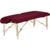 Earthlite Massageliege Harmony, Burgunderrot, Klappbar, Höhenverstellbar, 2 Zonen, 76cm Breit
