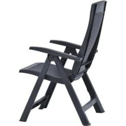 VidaXL Gartenstuhl 48761, Kunststoff, Hochlehner,verstellbar,anthrazit,klappbar,2 Stück -Wohnmöbel Gemischtwaren Geschäft c6134bb8f31f6426df4998163d32ecdef3a222f3 gartenstuhl vidaxl 48761 kunststoff