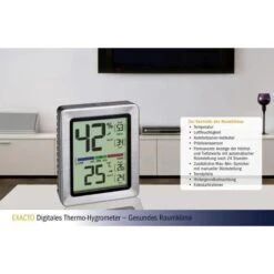 TFA Thermo-Hygrometer 30.5047.54 Exacto Digital, Für Innen, Edelstahlrahmen -Wohnmöbel Gemischtwaren Geschäft c99a552a5259cb6e7771747e12e350a1c52481bd thermo hygrometer tfa 30.5047.54 exacto innen