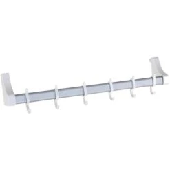 Wenko Kleiderhaken 4340011100, Für Die Tür, Silber, Aluminium, 6 Haken