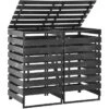 VidaXL Mülltonnenbox 315411, Bis 240 Liter, Für 2 Mülltonnen, Verriegelbar, Schwarz, Holz -Wohnmöbel Gemischtwaren Geschäft cf4469af4eab94a91b4e539ecf134089fe9c9a66 muelltonnenbox vidaxl 315411 bis 240 liter