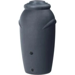 Prosperplast Regentonne Aquacan Baby, 210 Liter, Rund, Anthrazit, Mit Deckel