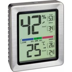 TFA Thermo-Hygrometer 30.5047.54 Exacto Digital, Für Innen, Edelstahlrahmen -Wohnmöbel Gemischtwaren Geschäft d94c3c5161007ae0870141550fdc6069e5ef93b0 thermo hygrometer tfa 30.5047.54 exacto innen
