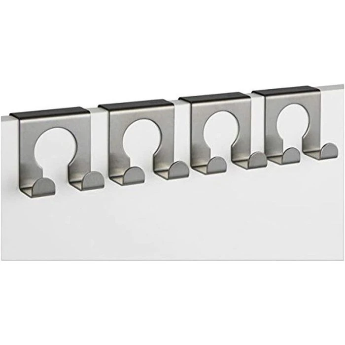 Böttcher-AG Kleiderhaken Für Die Tür, Edelstahl, Silber, 2 Haken, 4 Stück 3 Böttcher-AG Kleiderhaken Für Die Tür, Edelstahl, Silber, 2 Haken, 4 Stück