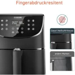 Cosori Fritteuse Smart WiFi XXL, CS158-AF-RXB, 1700 W, Heißluftfritteuse, Mit App, Für 5,5 Liter -Wohnmöbel Gemischtwaren Geschäft dc52d4c6d839af8b8e544c782da0621a6c70974b fritteuse cosori smart wifi xxl cs158 af rxb