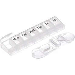 Relaxdays Tablettenbox 7 Tage, Täglich, Inkl. Tablettenschneider -Wohnmöbel Gemischtwaren Geschäft e4f25219c5d3950af5caaa9cab6451961def6d5b tablettenbox relaxdays 7 tage