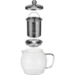 Böttcher-AG Tee-Kanne Glas / Edelstahl, Mit Edelstahl-Sieb, Transparent/ Silber, 1,2 L -Wohnmöbel Gemischtwaren Geschäft e52d508fe5851f656111fd4c946f34046ffa50a5 tee kanne boettcher ag glas edelstahl