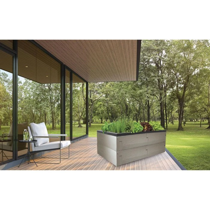 Juwel Pflanzkasten Timber 20469 Grau, 130 X 60 X 40 Cm, Kunststoff, Bewässerungssystem 4 Juwel Pflanzkasten Timber 20469 Grau, 130 X 60 X 40 Cm, Kunststoff, Bewässerungssystem – Bild 2