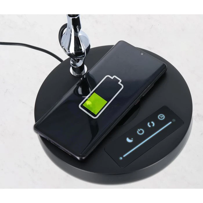 Paulmann Schreibtischlampe Numis Qi, Dimmbar, QI-Ladegerät, Standfuß 4 Paulmann Schreibtischlampe Numis Qi, Dimmbar, QI-Ladegerät, Standfuß – Bild 2