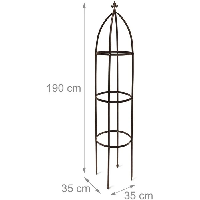 Relaxdays Rankgitter 10017880, Dunkelbraun, 190 X 35 X 35 Cm, Metall 7 Relaxdays Rankgitter 10017880, Dunkelbraun, 190 X 35 X 35 Cm, Metall – Bild 5