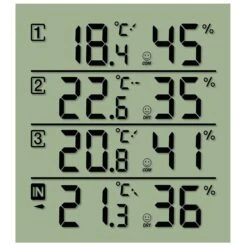 Bresser Thermo-Hygrometer Temeo Hygro Quadro, Für Innen Und Außen, Inkl. 3 Funk-Sensoren -Wohnmöbel Gemischtwaren Geschäft ea57c8b26fc0baab24565885aafe528ab0c358b1 thermo hygrometer bresser temeo hygro quadro funk