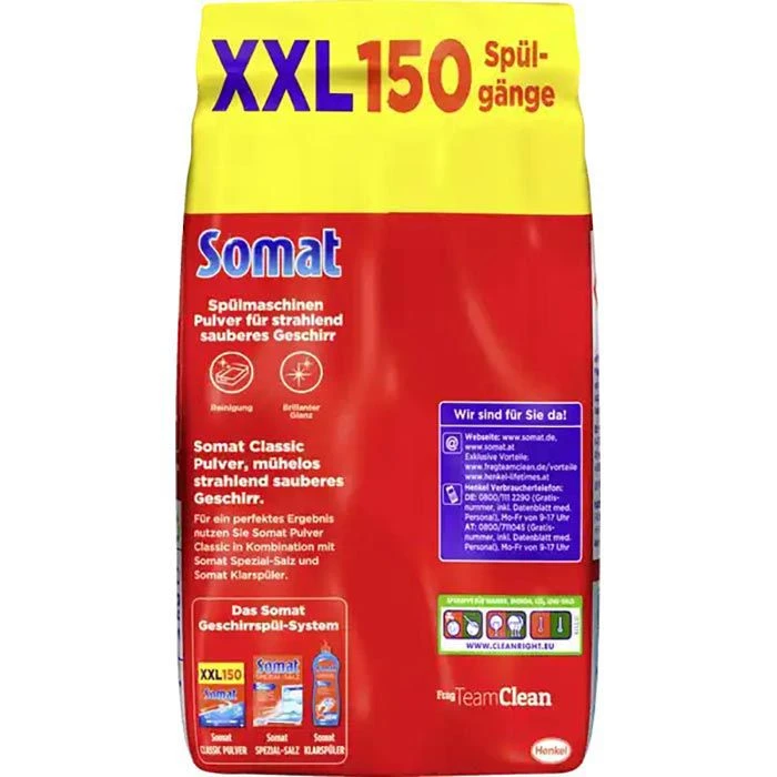 Somat Spülmaschinenpulver Classic, XXL, Geschirr-Reiniger, 3 Kg 3 Somat Spülmaschinenpulver Classic, XXL, Geschirr-Reiniger, 3 Kg