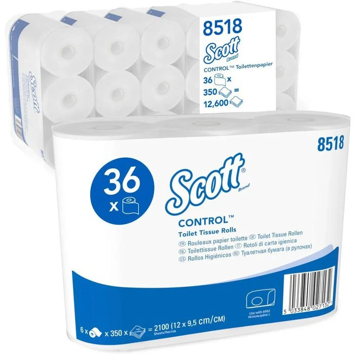 Kimberly-Clark Scott Toilettenpapier Control 8518, 3-lagig, Tissue, 350 Blatt, 36 Rollen 3 Kimberly-Clark Scott Toilettenpapier Control 8518, 3-lagig, Tissue, 350 Blatt, 36 Rollen
