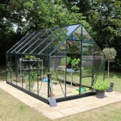 Halls Gewächshaus Universal 128, 9,9 M² Fläche, 257 X 384 X 230 Cm, Grün