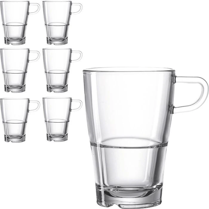 Leonardo Kaffeegläser Senso 024014 Latte Macchiato, Mit Henkel, 350ml, 6 Stück 3 Leonardo Kaffeegläser Senso 024014 Latte Macchiato, Mit Henkel, 350ml, 6 Stück