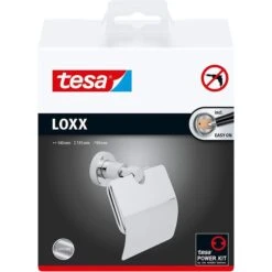 Tesa Toilettenpapierspender Loxx Mit Deckel 40273, Ohne Bohren, Metall, Für 1 Kleinrolle, Silber -Wohnmöbel Gemischtwaren Geschäft f065ac06bea0aeb87ae2e4d21a9cccc56e6e10c7 toilettenpapierspender tesa loxx mit deckel 40273