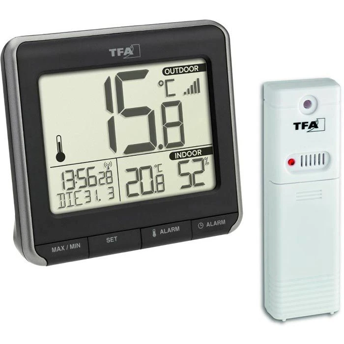 TFA Thermometer 30.3069.01 Prio, Innen/außen, Digital, Mit Hygrometer, Inkl. Funk-Sensor 3 TFA Thermometer 30.3069.01 Prio, Innen/außen, Digital, Mit Hygrometer, Inkl. Funk-Sensor