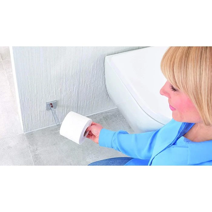 Tesa Toilettenpapierspender Deluxxe, 40411, Ohne Bohren, Ersatzrollenhalter, Für 1 Kleinrolle 5 Tesa Toilettenpapierspender Deluxxe, 40411, Ohne Bohren, Ersatzrollenhalter, Für 1 Kleinrolle – Bild 3