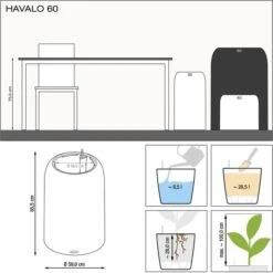 Lechuza Übertopf HAVALO 60, Seashell Nude, 60 X 60 X 85 Cm, Kunststoff, Erdbewässerungssystem -Wohnmöbel Gemischtwaren Geschäft fca1aafeef7122b71c6a9bb537c2e99dac40dac5 uebertopf lechuza havalo 60 seashell nude