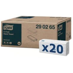 Tork Papierhandtücher Advanced, 290265, H3, Weiß, 2-lagig, Lagen-Falz, 24,8 X 31 Cm, 2560 Stück