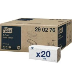 Tork Papierhandtücher Advanced, 290276, H3, Weiß, 2-lagig, Lagen-Falz, 25 X 50 Cm, 1600 Stück